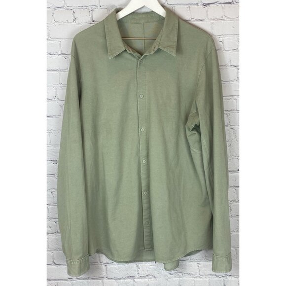 LULULEMON Men’s Commission Long Sleeve Shirt Oxford Button Up Green Size Large? - Picture 1 of 5